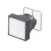 富士電機　DR30F4M-E5W　φ30角フレーム表示灯 平形 LED AC/DC24V 乳白