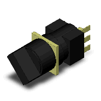 オムロン A165S-T2M-1 ツマミ形セレクタスイッチ 丸胴形φ16 操作部丸形 2ノッチ IP66耐油形 接点構成1c モーメンタリ はんだづけ端子