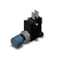 オムロン　VAQ-4A-K(V-15-1A5) 押ボタンスイッチ（丸胴形φ10.5） モーメンタリ動作 操作部青 接点構成1c はんだ/タブ共用端子#187