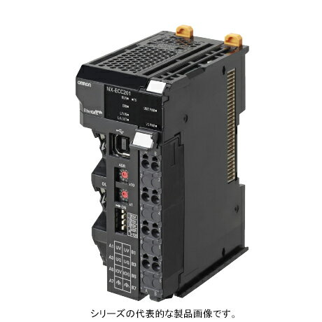 オムロン NX-ECC201 NXシリーズ EtherCATカプラユニット 通信周期250～4000μs IO電源最大電流4A 電源電圧DC24V EtherCAT通信用（RJ45×2） Sysmac Studio接続用（USB2.0） スクリューレスクランプ端子台