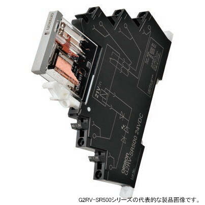 オムロン　G2RV-SR501 DC24 スリムI/Oリレー（リレー+ソケット一体型） 1c プッシュインPlus端子　ラッチングレバー