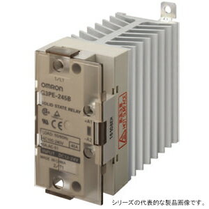 オムロン　G3PE-245B DC12-24 ヒータ用ソリッドステート・リレー　トライアック出力形(ヒータ用) 入力電圧DC12～24V 1a 出力45A　AC100～240V ゼロクロス機能 動作表示 ネジ端子