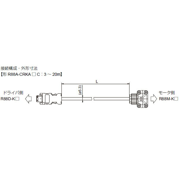 オムロン　R88A-CRKA003C　エンコーダ