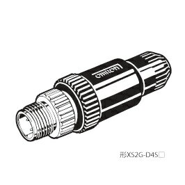 オムロン　XS2G-D4S3 丸型防水コネクタ（M12） 組立式コネクタ プラグ（ねじ結線タイプ） φ4用（φ4〜φ5）