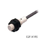 オムロン　E2F-X1R5E1 2M　樹脂ケースタイプ近接センサ シールド M8×1mm 直流3線式 検出距離1.5mm 動作モードNO NPN電圧電流出力 コード引き出しタイプ(2m)