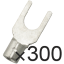 ユーボン 2Y-3.5 (300PCS) Y形裸圧着端子 300個入りお徳用パック