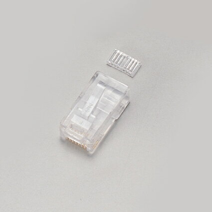 ユーボン　RJ45-TG（10個入） CAT5E 単線用 ガイド付きRJ45プラグ