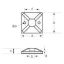 ＜特長＞ ● ナイロン66（UL規格94V-2）製の一体成型品に、両面テープを貼り付けています。 ● 清浄で乾いた表面に、迅速かつ簡単に取りつけることかできます。 ● 取り外した後も傷が残りません。 ● ビス止めもできます。 ● CK ：自然色（粘着テープ=グレー） CK-B ：黒（粘着テープ=グレー） LCK ：自然色（粘着テープ=白）