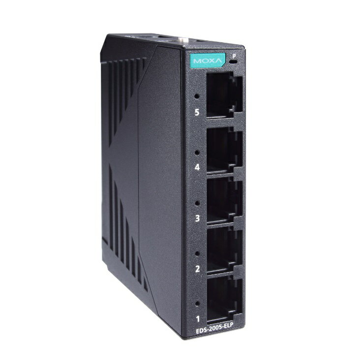 MOXA　EDS-2005-ELP　産業用イーサネットスイッチ　5ポート　10/100BaseT(X)　プラスチック筐体
