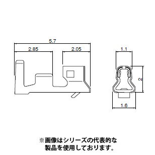 BEH-001T-P0.6 日本圧着端子・JST EHコネクタ コンタクト 0.05〜0.33mm2、AWG30〜22