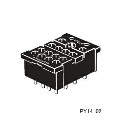 在庫品　オムロン　PY14-02 FOR MY MY4用 裏面接続ソケット 14ピン プリント基板用端子