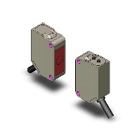 オムロン E3ZM-CT61 2M 耐油・堅牢・小型光電センサ 透過形 検出距離15m 入光時ON/遮光時ON(切替式) NPN出力 コード引き出しタイプ(2m)