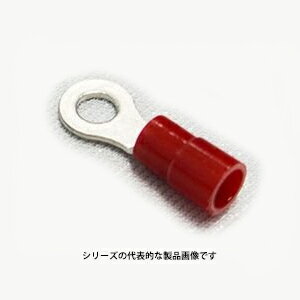 ニチフ　TMEX 1.25-3-RED（赤）（100PCS）　銅線用　環境配慮形絶縁被服付圧着端子（R形）丸形 1