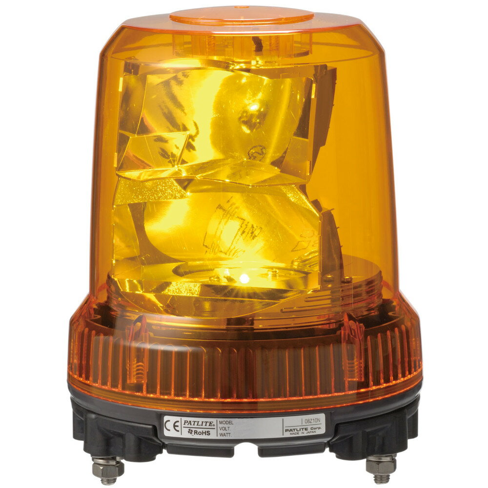 パトライト RLR-M2-Y 強耐振型LED大型回転灯 AC100~240V 黄色
