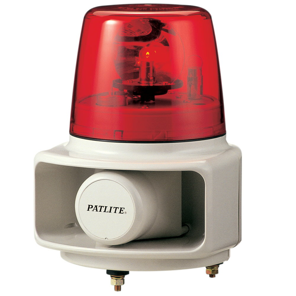 パトライト　RT-24A-R　ホーンスピーカ一体型回転灯付電子音報知器 Φ162 音圧105dB DC24V 赤色 電球 音色Aタイプ
