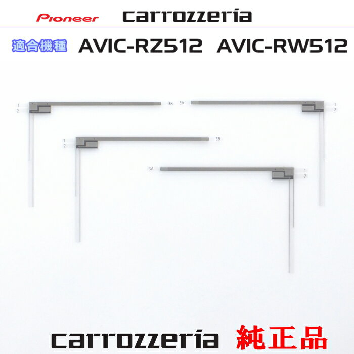 パイオニア カロッツェリア AVIC-RZ512 AVIC-RW512 純正部品 地デジTV フィルム アンテナ CYN1071 ×2 CYN1072 ×2 Set (073