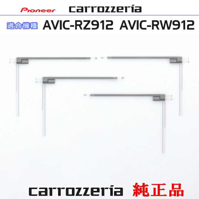 パイオニア カロッツェリア AVIC-RZ912 AVIC-RW912 純正部品 地デジTV フィルム アンテナ CYN1071 ×2 CYN1072 ×2 Set (073