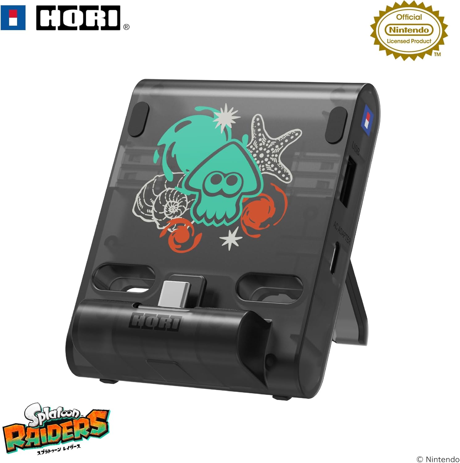 Rakuten - スプラトゥーン レイダース テーブルモード専用 ポータブルUSBハブスタンド 2ポート for Nintendo Switch™ 2