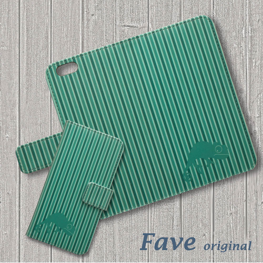 Fave カメレオン ストライプ iPhoneケース iPhone 17 16 15 14 13 12 11 XS XR 8 7 SE 手帳型 PU レザー スマホケース ケース カバー スマホカバー アイフォン オリジナル 爬虫類 ペット 動物 アニマル