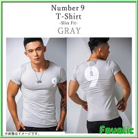 ナンバーナインTシャツスリムフィット半袖ちびTピタTメンズマッチョラグジュアリー大人下着筋トレスタイリッシュジムトレーニング無地父の日スポーツゴルフ通学通勤GTLINEFavolicファボリック