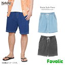 デニム風 ショートパンツ ウォッシュ加工 ハーフパンツ ボトム ラフパンツ ラフ着 ビーチパンツ リゾート Aloha ハワイアン 可愛い アロハ サーフィン ...