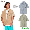 夏 コーデュロイ メンズシャツ 単色 サーフ トップス ハワイアン ビーチ サーファー メンズ アロハ リゾート カヒコ Kahiko Favolic 42B-5203