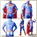 Zentai スーパーマン ヒーロー アメコミ ゼンタイ ファスナー付き ヒーロー 全身タイツ ボディースーツ Superman コスプレ 大人用 仮装 コスチューム 衣装 cosplay ハロウィン GT-LINE Favolic 3