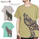 手芸家洋輔とのコラボデザインTシャツしっかりとしたコットン素材で着るほどに馴染んでいく表が親きつね、裏が子きつねの可愛いデザイン