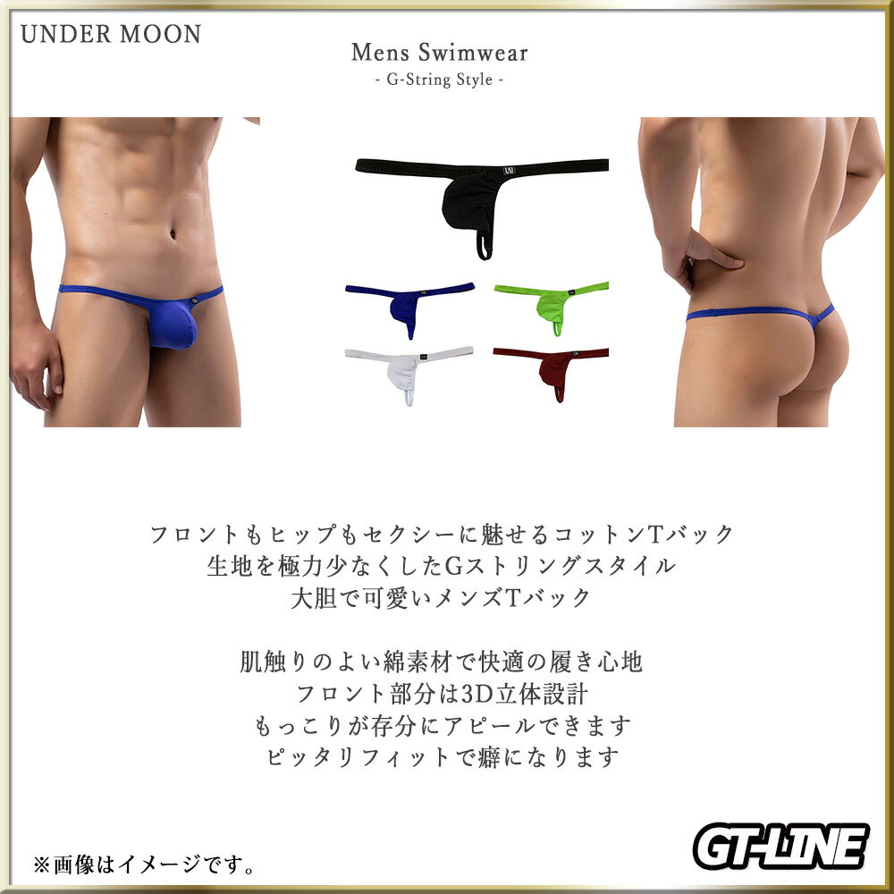 コットン フロントポーチ Tバック Gストリング 男性下着 セクシー メンズ ビキニ ...