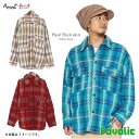起毛織り チェック柄 メンズシャツ 厚手 ロングシャツ 男女兼用 秋冬 羽織り シャツ レディース メンズ エスニック アジアン ヒッピー ボヘミアン アジアン 民族 amina チャイハネ Favolic
