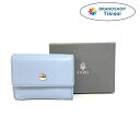 【未使用品】FARO ファーロ 三つ折り財布 ミニウォレット ブルー【中古S】