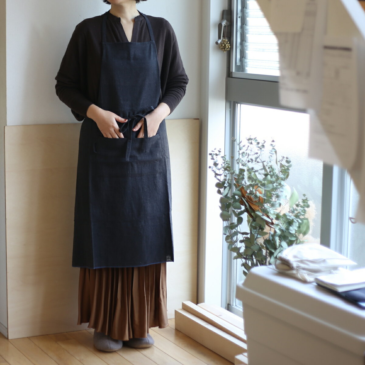 エプロン ギフト プレゼント スノアンドモリソンSuno&Morrison Organic Khadi Full Apron (Charcoal)