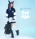 パーカー ユニセックス マーブル たこ おばけ 耳付き*Favoriteオリジナル*cotonoさんコラボグッズ たこおばけちゃんパーカー