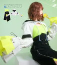 Favorite 二色こぺさん コラボ企画 モノトーン×蛍光のジャケット＋ワンピ2点セット Monotone x fluorescent＊jacket+dress 2-piece set【2022年11月上旬予約開始】