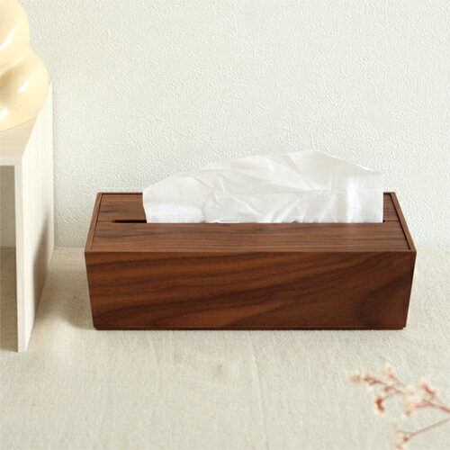 みはたや ティッシュボックス L ウォルナット 木製 ティッシュケース ティッシュカバー 贈り物家具 mihataya 日本製 [2]