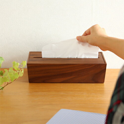 みはたや ティッシュボックス L ウォルナット 木製 ティッシュケース ティッシュカバー 贈り物家具 mihataya 日本製 [3]