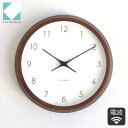 加藤木工 カトモク 壁掛け時計 日本製 KATOMOKU muku round wall clock 7 ブラウン 電波時計 曲木時計 木製 スイープムーブメント KM-60BRC