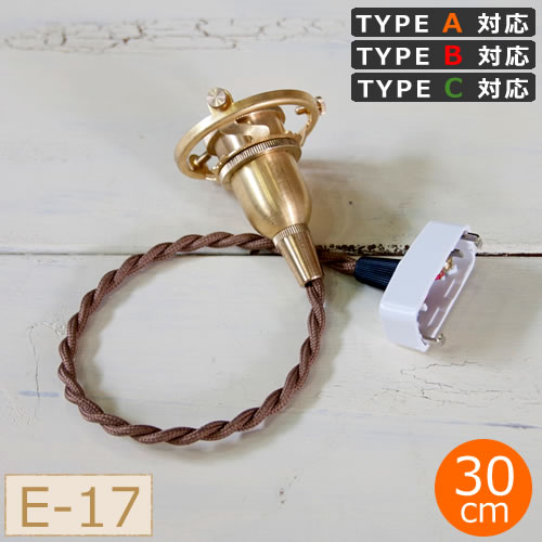 AXCIS アクシス ペンダント 灯具 E17用 BR 30cm カバーなし タイプA・B・C対応 HOMESTEAD ペンダントライト HS1852