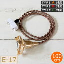 AXCIS アクシス ペンダント 灯具 E17用 BR 100cm カバーなし タイプA・B・C対応 HOMESTEAD ペンダントライト HS1856