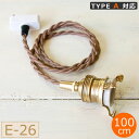 AXCIS アクシス ペンダント 灯具 E26用 BR 100cm E-26用 カバーなし タイプA対応 ソケット HOMESTEAD ペンダントライト HS2172