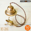 AXCIS アクシス ペンダント 灯具 E26用 BR 60cm E-26用・カバー付 タイプA対応 ソケット HOMESTEAD ペンダントライト HS2174