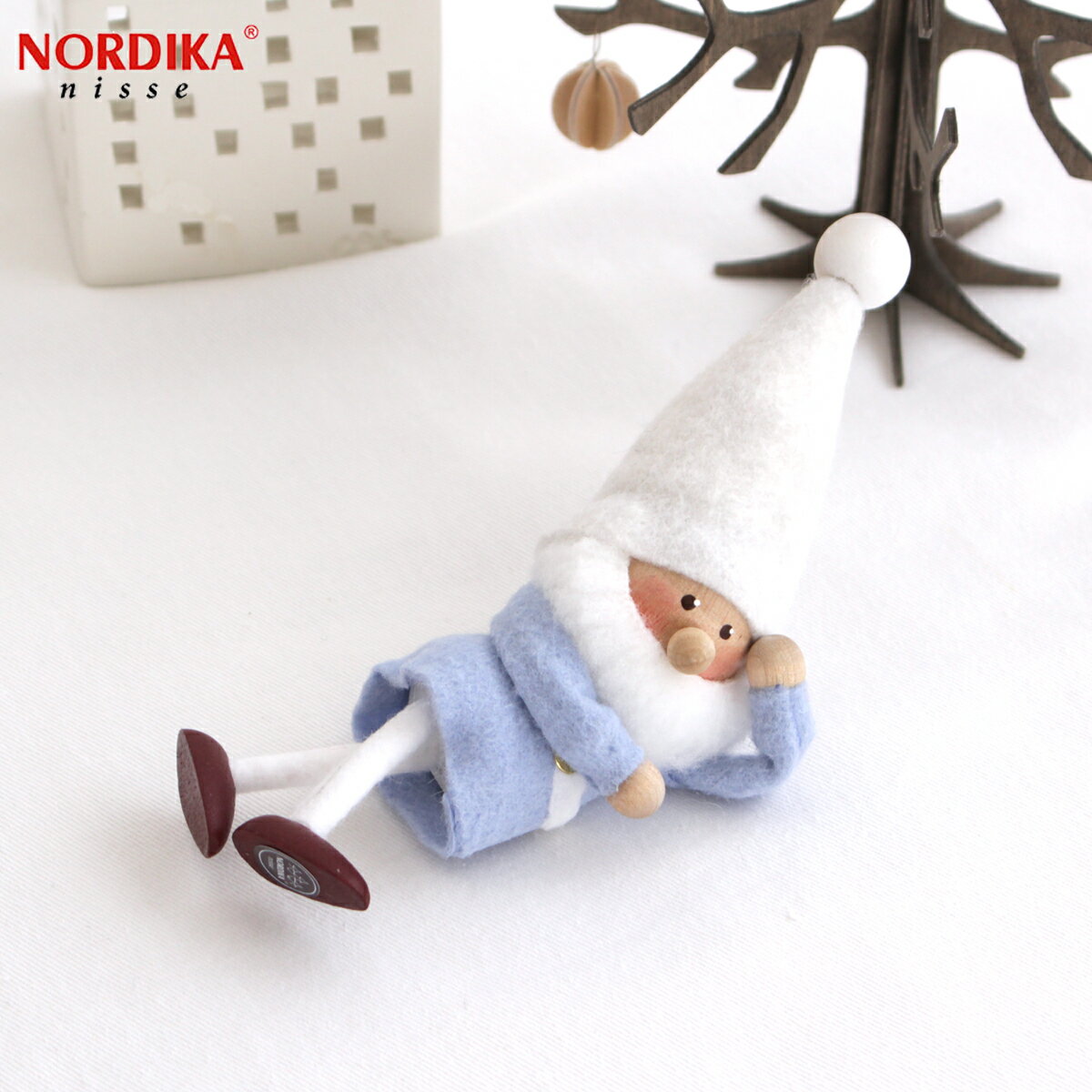 ノルディカニッセ ひとやすみサンタ 星に願いを シリーズ NORDIKA nisse クリスマス 雑貨 木製 人形 北欧 NRD120676