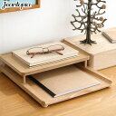 書類トレー デスクトレー 木製 A4 サイズ 2段 卓上収納 スタッキング レタートレー Wooden Desk Organizer A4 2Tier Tray Jeantopia ジントピア