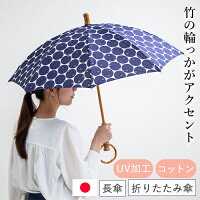 シュールメール 日傘 SUR MER すかし水玉 ネイビー コットン 竹輪っか 長傘 折りたたみ 日本製 UVカット 紫外線防止 おしゃれ シュルメール ブランド おしゃれ レディース 女性 大人 おすすめ 竹ハンドル 布製 手作り ハンドメイド
