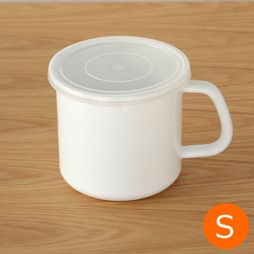 野田琺瑯 持ち手ストッカー 丸型 S シール蓋付 ホワイトシリーズ ノダホーロー 野田ホーロー 保存容器 日本製 MS-12Mのサムネイル