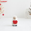 ノルディカニッセ ハートを抱えた羊 ハートフルシリーズ NORDIKA nisse クリスマス 雑貨 木製 人形 北欧 NRD120718