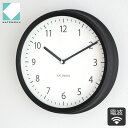 掛け時計 電波時計 木製 加藤木工 muku round wall clock 4 ブラック 時計 壁掛け スイープムーブメント 日本製 カトモク KATOMOKU KM-..