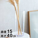 【クーポン対象 7/28 10:59まで】 花瓶 割れない ポリカーボネート 割れない花瓶 枝もの 大きい フラワーベース 円柱 サークル PC straight-R 高さ40cm 直径15cm CLAY クレイ