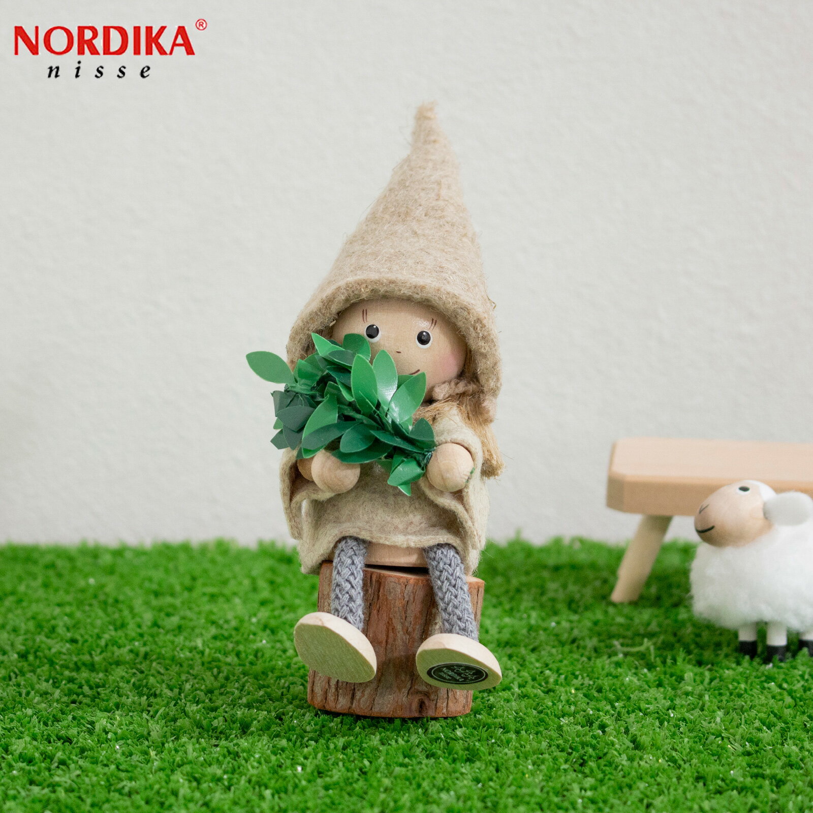 Rakuten - 【クーポン対象 5/18 10:59まで】 ノルディカニッセ サウナニッセ 女の子 NORDIKA nisse リネン ヴィヒタ サウナ 雑貨 木製 人形 北欧