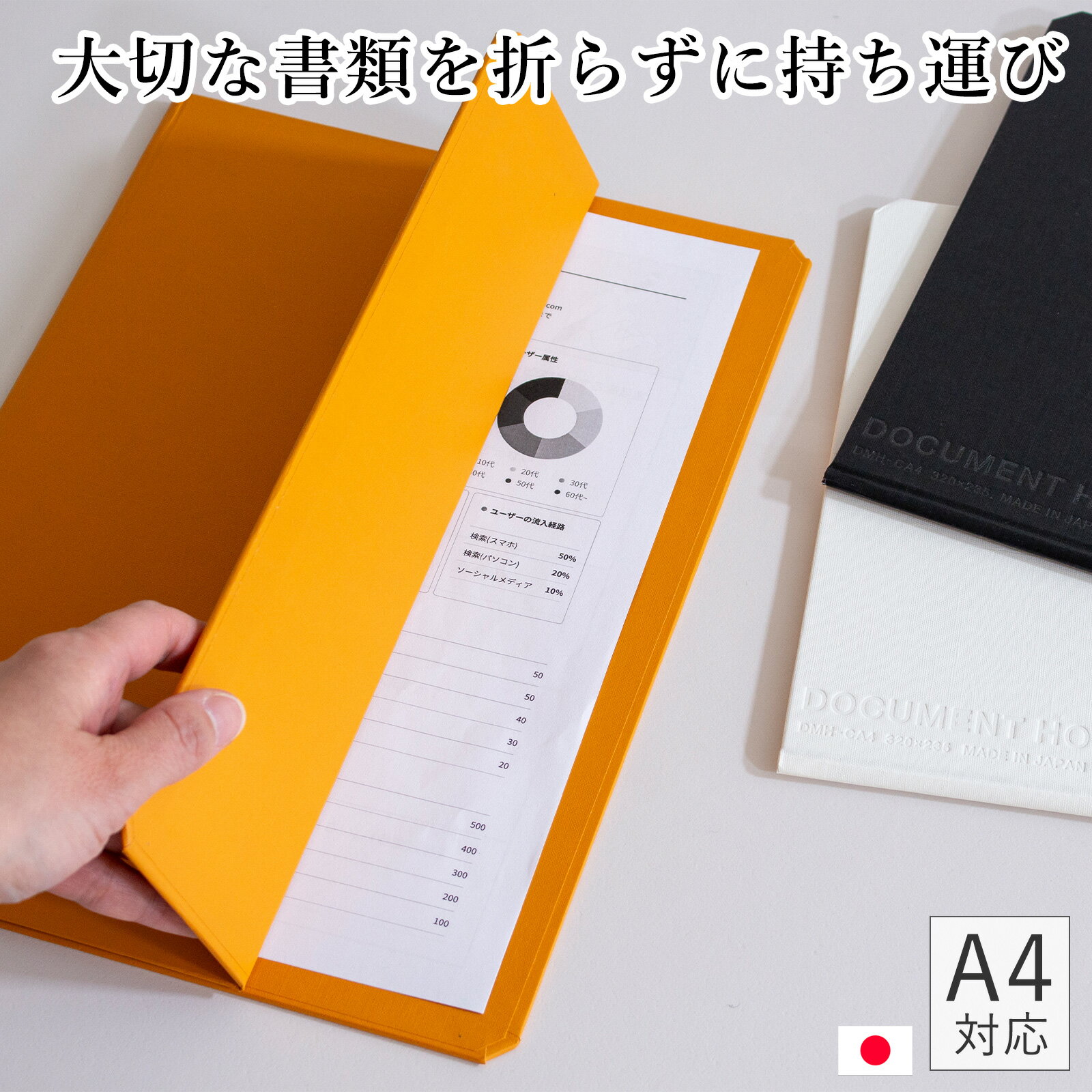 Rakuten - 【クーポン対象 5/18 10:59まで】 一新堂 ミニマル ドキュメントホルダー A4 マグネット 書類ケース 薄型 ファイル 持ち運び 折れない 日本製